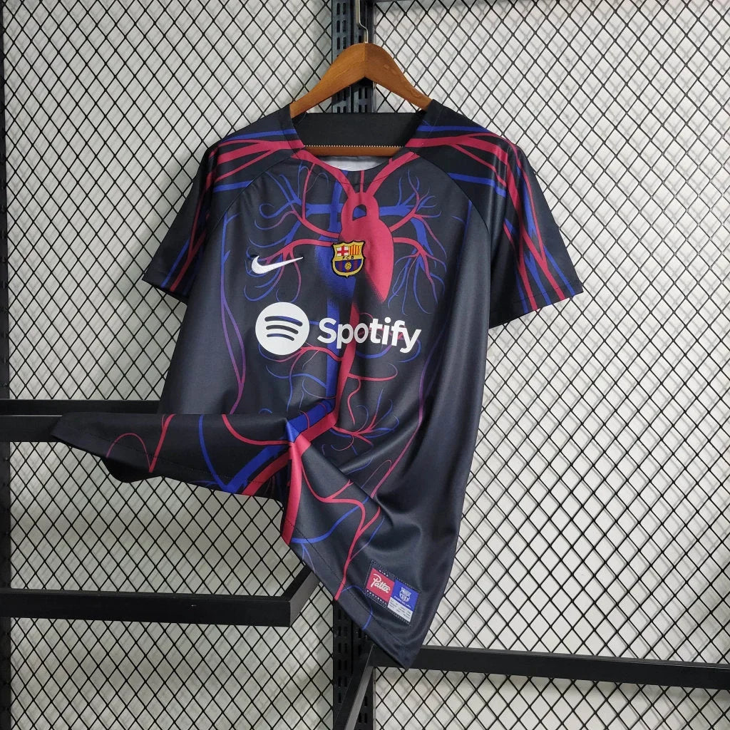 Maillot d'entraînement FC Barcelone saison 2023-2024 Le 12-ème Maillot, maillot de sport avec logo du club, vue de face