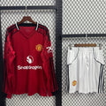 Maillot domicile Manchester United 25/26 pour adulte, manches longues, marque Le 12 -ème Maillot, maillot de football officiel.