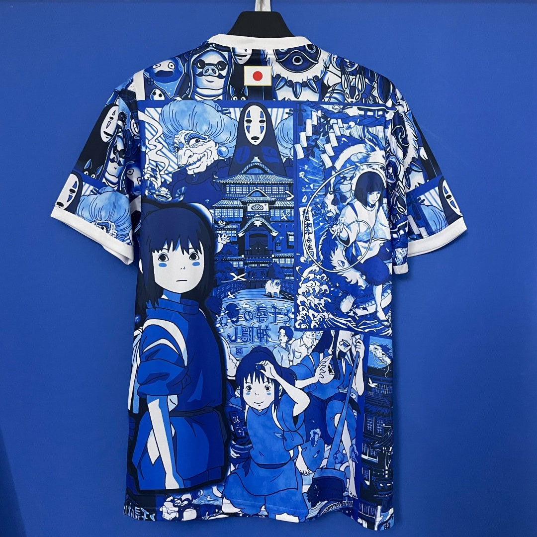 Maillot japonais anime blue pour enfants 25/26 ans, marque Le 12 -ème Maillot, design spécial et coloré.