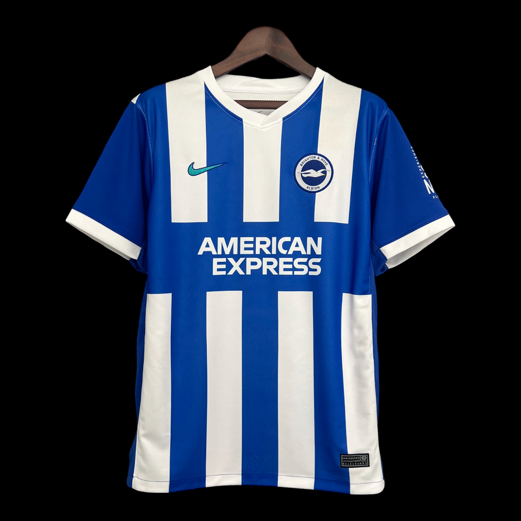 Maillot domicile Brighton 25/26 Le 12 -ème Maillot, maillot de football avec couleurs officielles, vue de face.