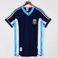 Maillot extérieur rétro de 1998 pour l'Argentine, marque Le 12 -ème Maillot, vue de face avec logos et détails colorés