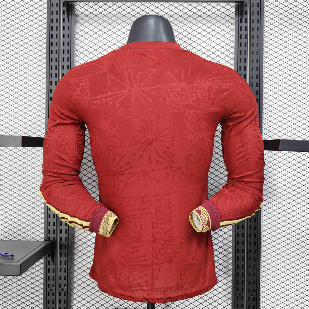 Maillot manches longues Le 12 -ème Maillot Mexique concept 2025, design sportif avec logo et couleurs nationales.