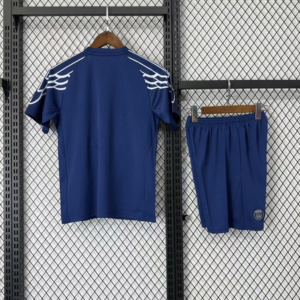 Ensemble 25/26 PSG pour adulte, maillot third de Le 12 -ème Maillot, maillot de football rouge et bleu avec logo PSG.