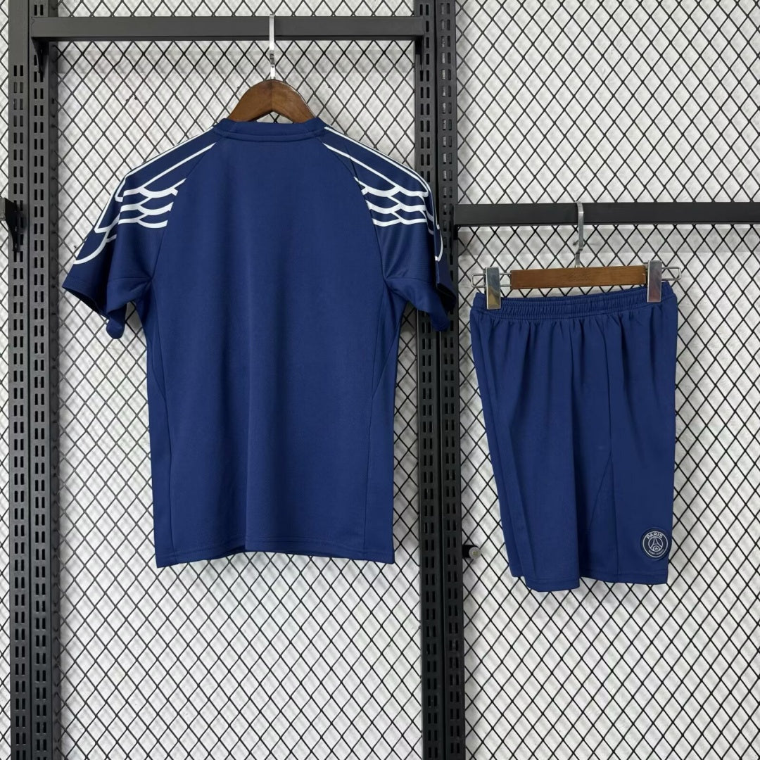 Ensemble 25/26 PSG pour adulte, maillot third de Le 12 -ème Maillot, maillot de football rouge et bleu avec logo PSG.