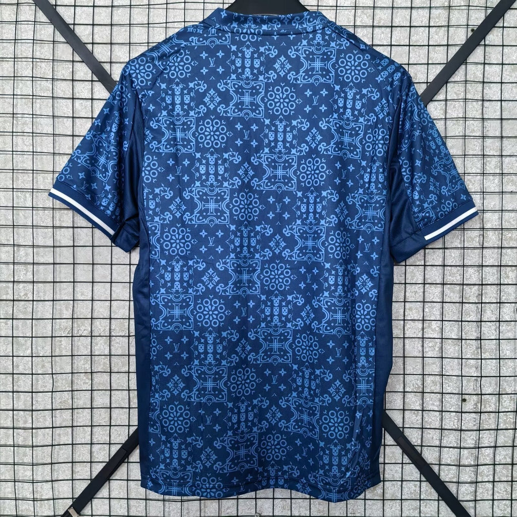 Maillot Portugal 25/26 bleu de la marque Le 12 -ème Maillot, vue détaillée du maillot de football.