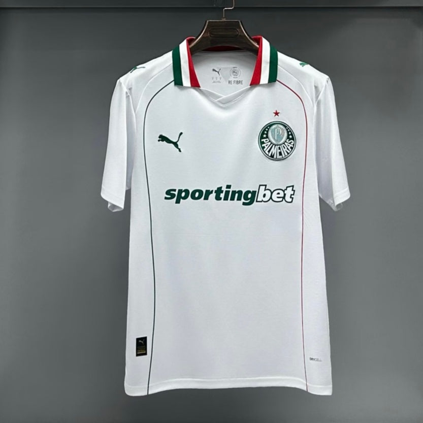Maillot de football Palmeiras extérieur Le 12ème Maillot, design en bleu et blanc avec logo de l'équipe visible.