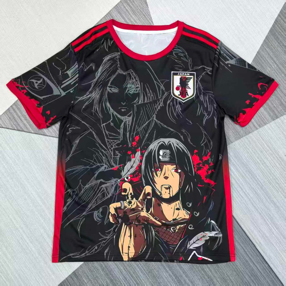 Maillot 25/26 Japan anime Spécial Black Z de Le 12 -ème Maillot, maillot de sport noir avec motifs japonais.