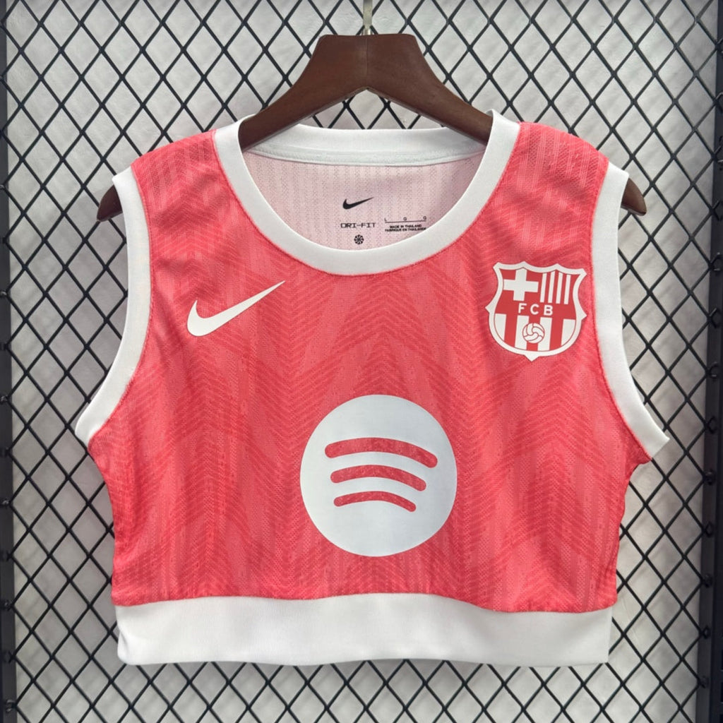 Maillot de football femme Le 12 -ème Maillot Barcelone 25/26, design spécial pour femmes, vue de face.