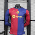 Maillot à manches longues Barcelone 24-25 de la marque Le 12 -ème Maillot, vue front avec logo et détails bleus et rouges
