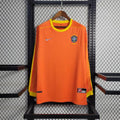 Maillot rétro de gardien de but 1998 Brésil à manches longues, marque Le 12 -ème Maillot, design vintage et coloré.