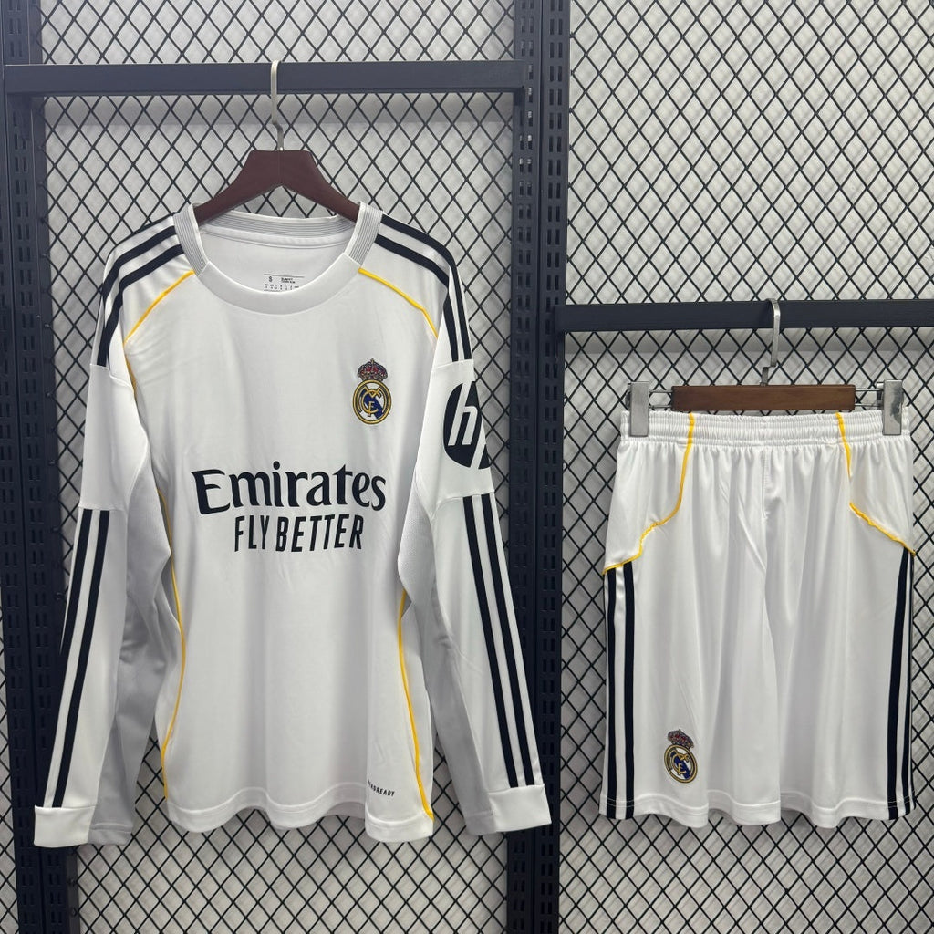 Maillot domicile Real Madrid 25/26 homme, manches longues, marque Le 12 -ème Maillot, vêtement de football pour adulte