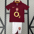Ensemble enfant Arsenal domicile rétro 2005-2006, maillot Le 12-ème Maillot, maillot de football avec logo et détails bleus et rouges