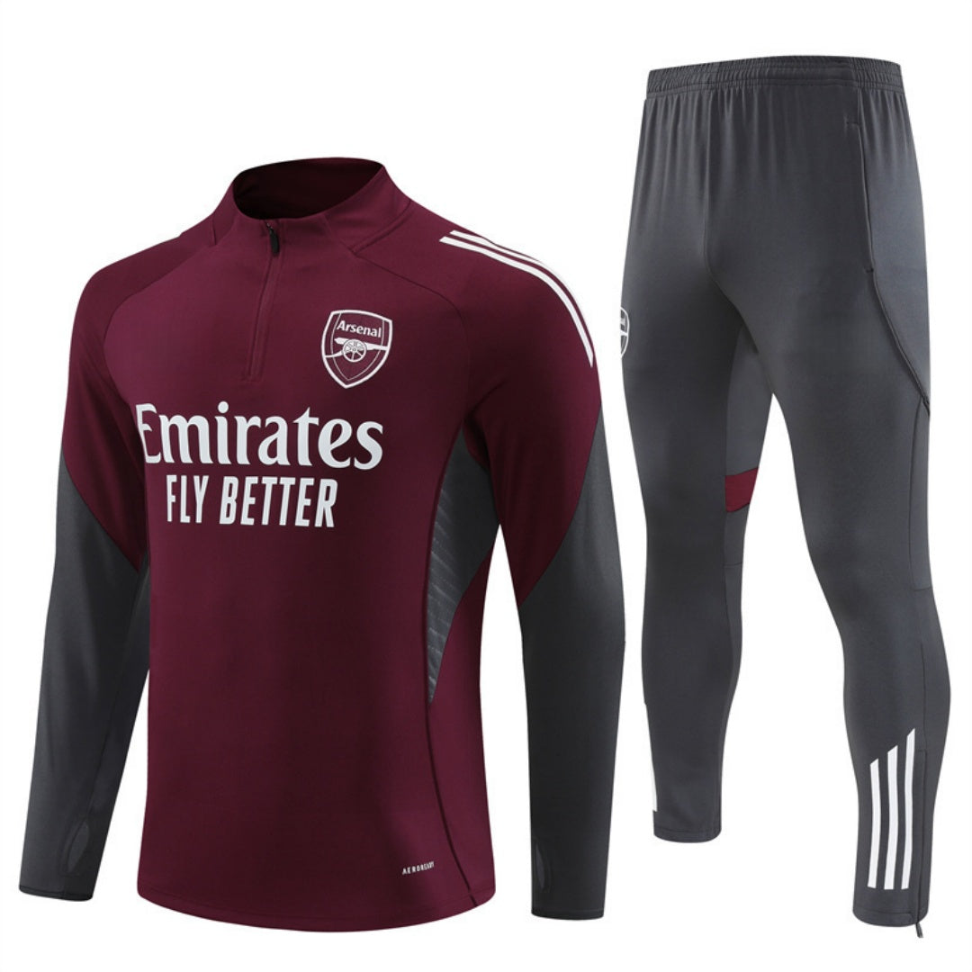 Ensemble Arsenal rouge pour enfants 25/26, maillot de football Le 12-ème Maillot, maillot de sport rouge avec logo.