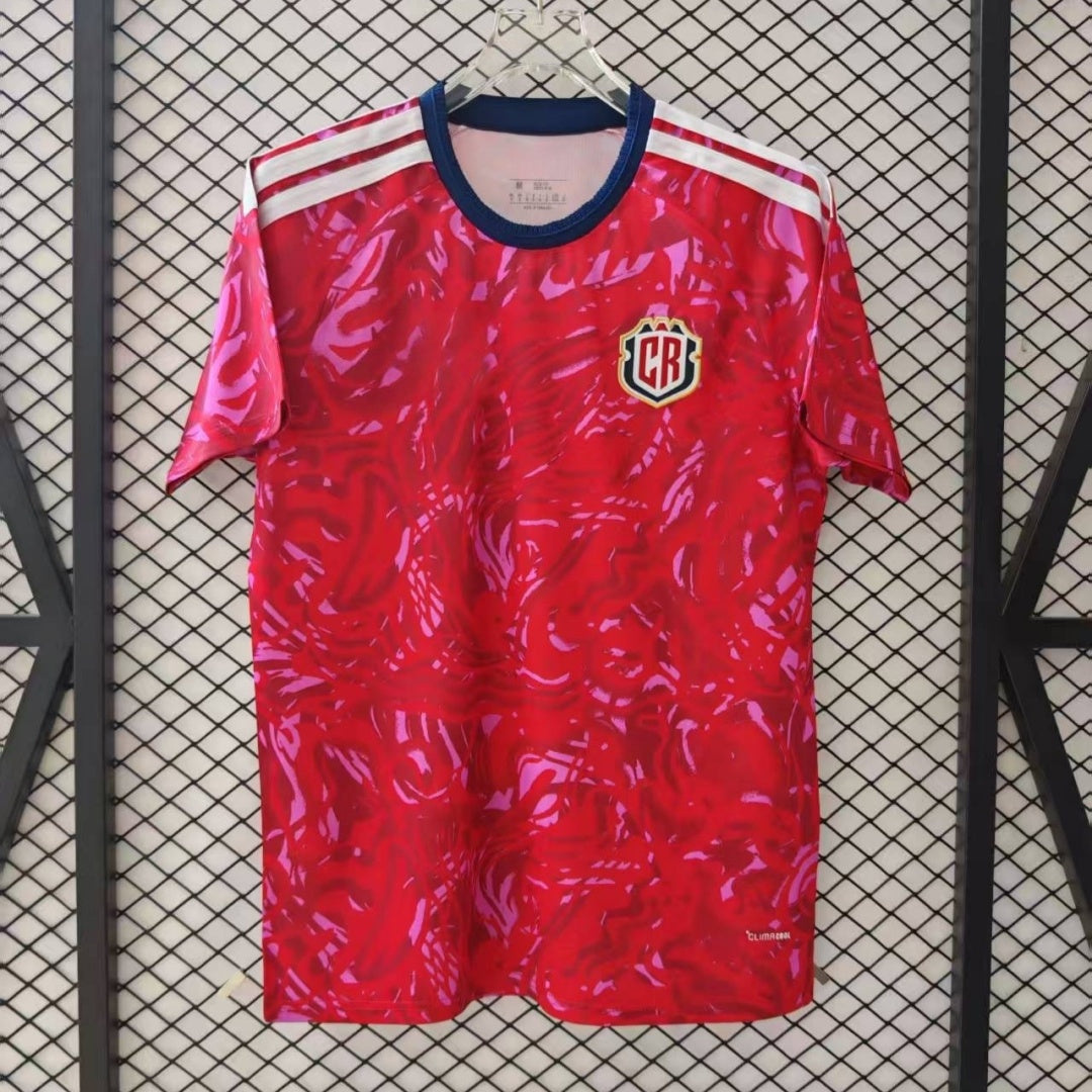 Maillot domicile Costa Rica 25/26 Le 12 -ème Maillot, maillot de football avec couleurs nationales et logo officiel.