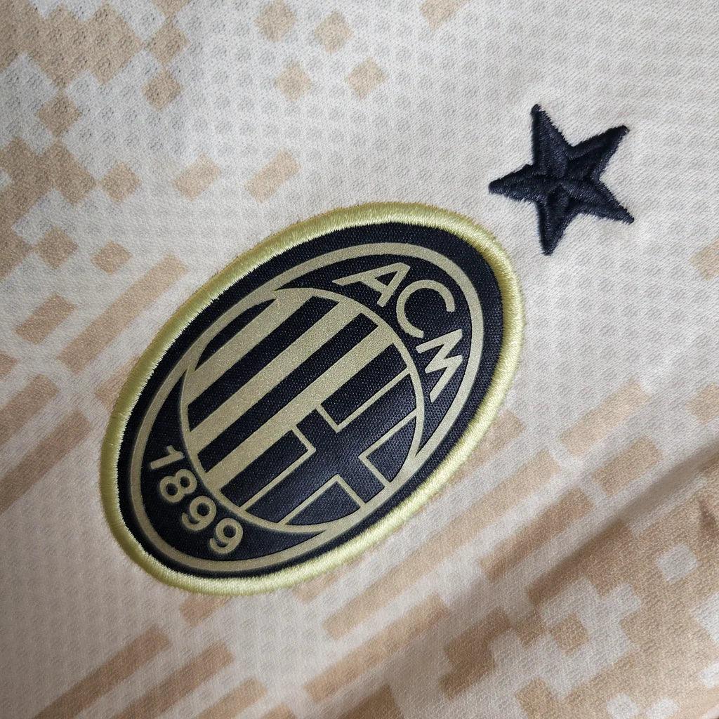 Maillot de football AC Milan Édition Spéciale 2023-2024, Le 12 -ème Maillot, vue de face avec logo et détails du design.