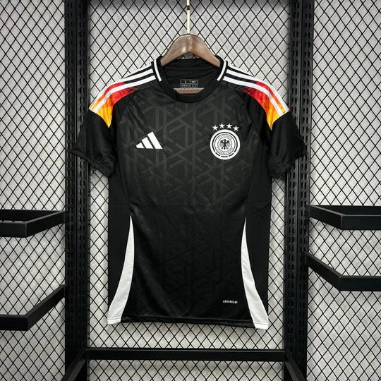 Maillot d'entraînement Allemagne 2024-2025 Le 12, vue de face, avec logo et détails en bleu et blanc.