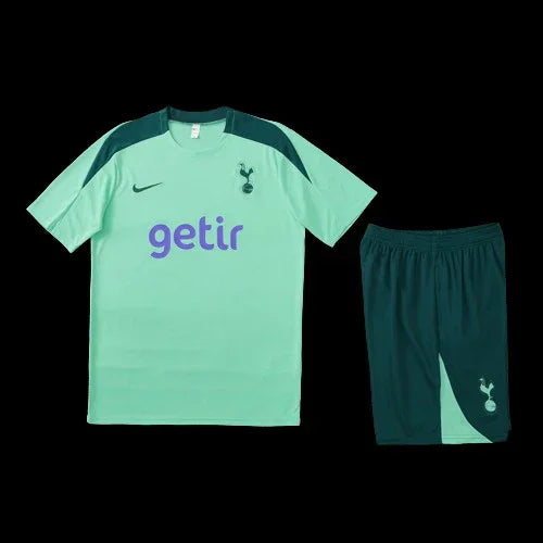Ensemble Tottenham de Le 12 -ème Maillot, maillot de football blanc avec logo et détails bleus, vue frontale.
