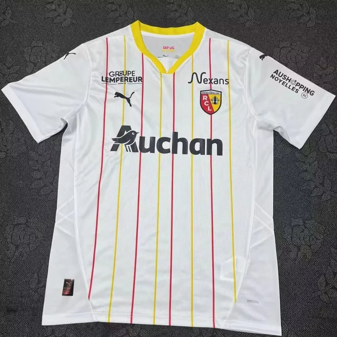 Maillot extérieur Le 12-ème RC Lens 2024-2025, maillot de football en tissu léger avec logo et couleurs officielles.