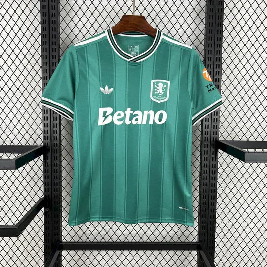 Maillot Aston Villa édition spéciale Vert 2024-2025 de Le 12 -ème, vue de face avec logo et détails de la chemise.