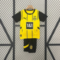 Maillot enfant Dortmund 2024-25 Le 12 -ème Maillot, kit de football avec logo et détails du club Borussia Dortmund