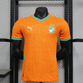 Maillot Côte d'Ivoire CAN 2025-26 de la marque Le 12 -ème Maillot, vue de face, détails du design et couleurs ivoiriennes