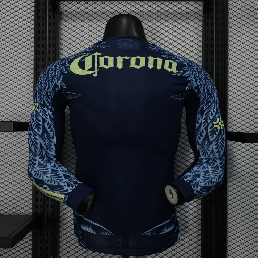 Maillot à manches longues de l'équipe América 2025-26, par Le 12 -ème Maillot, affiche le design officiel et les logos du club.