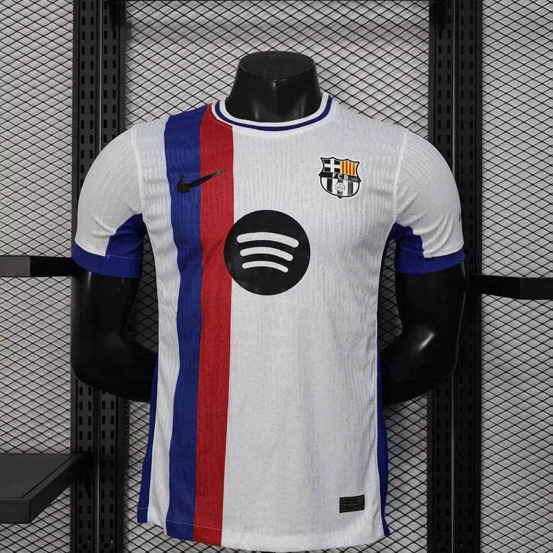 Maillot de football FC Barcelone concept 2025-26 de la marque Le 12-ème, vue de face avec logo et design moderne.