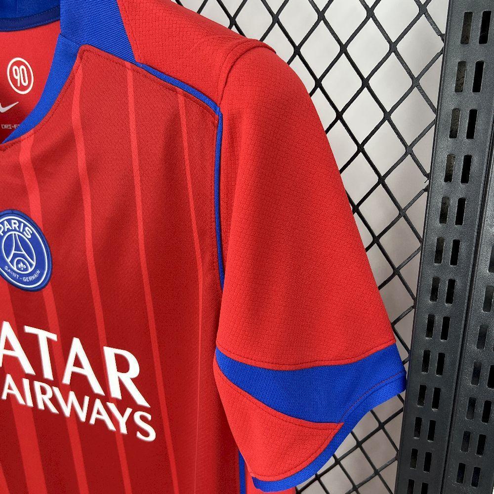 Maillot extérieur PSG 2025-26 Le 12 -ème Maillot, maillot de football avec logo du Paris Saint-Germain, vue de face.