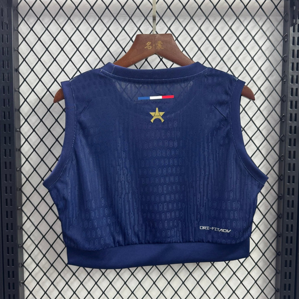 Maillot PSG spécial femme Le 12-ème Maillot, maillot de football 25/26 avec logo et détails du Paris Saint-Germain, vue de face