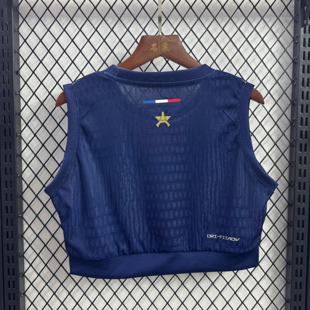 Maillot PSG spécial femme Le 12-ème Maillot, maillot de football 25/26 avec logo et détails du Paris Saint-Germain, vue de face