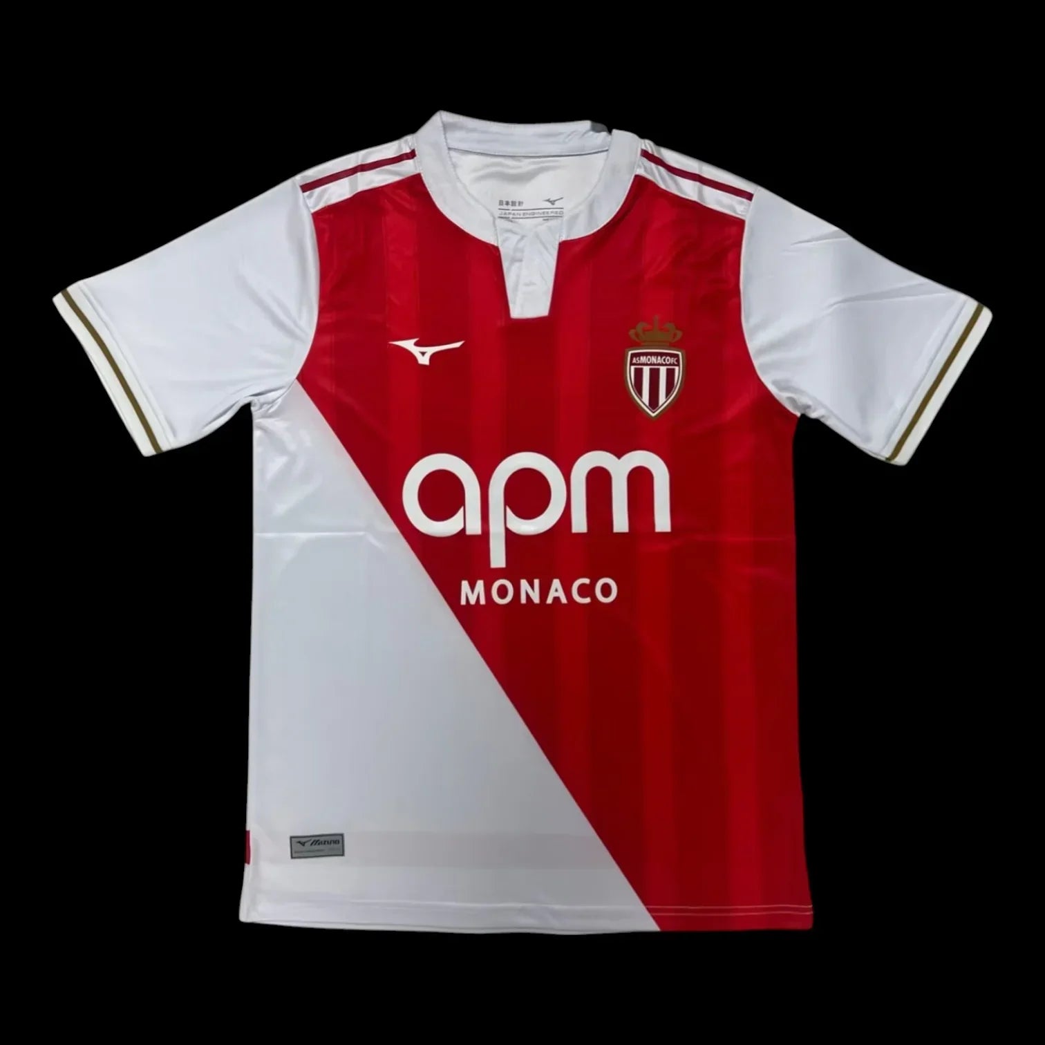 Maillot domicile AS Monaco 25/26 de Le 12 -ème Maillot, maillot de football bleu avec logo du club et détails en rouge et blanc.