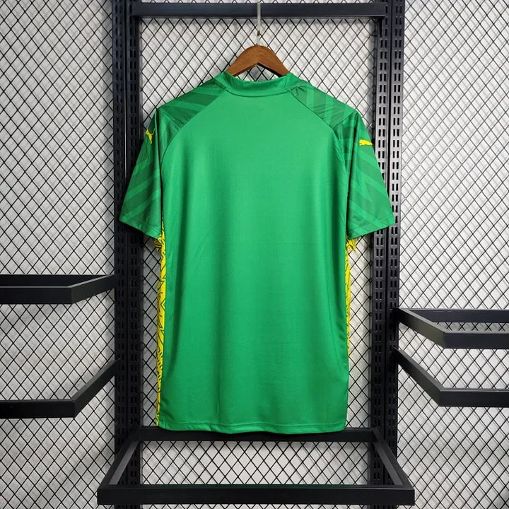 Maillot de gardien Manchester City 2023-2024 Le 12-ème Maillot, maillot de football bleu avec logo du club.