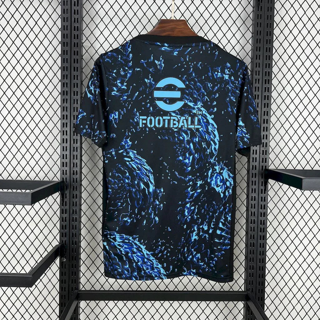 Maillot concept Inter Milan 2025-26 de la marque Le 12-ème, vue de face avec détails du design du maillot.