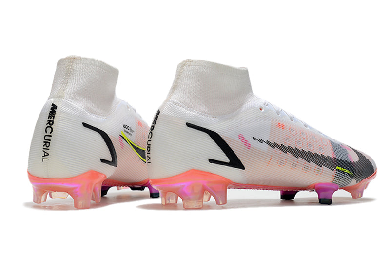Crampons Mercurial Superfly IX Elite pour football, chaussures de sport avec pointes métalliques, vue de côté
