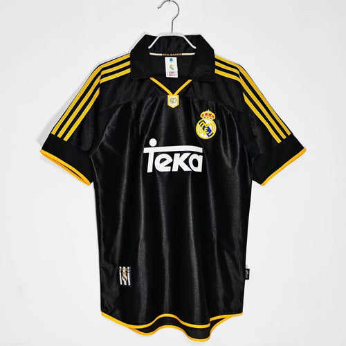 Maillot extérieur rétro Real Madrid 1999-2001, marque Le 12 -ème Maillot, vue du devant avec logo et design classique.