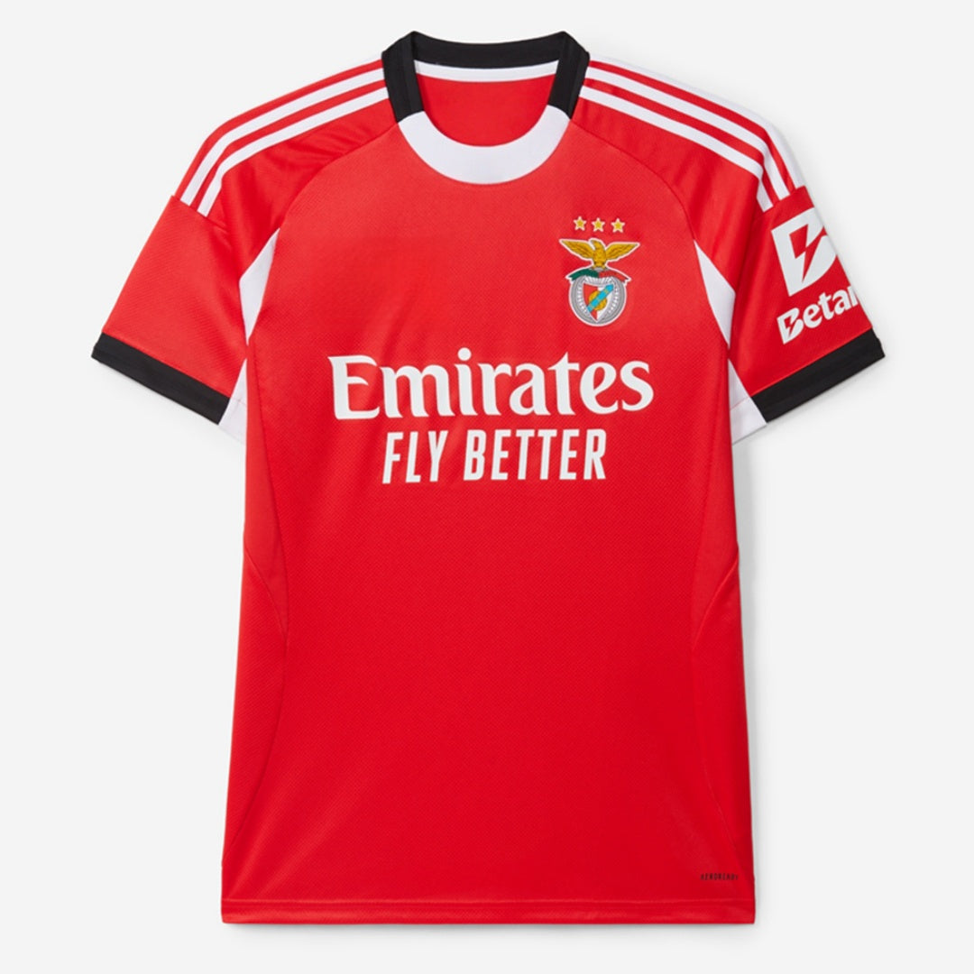 Maillot domicile Benfica 25/26 Le 12 -ème Maillot, maillot de football avec logo et couleurs rouges et blanches.