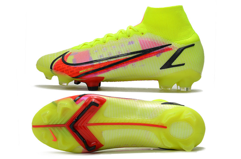 Crampons Mercurial Superfly IX Elite pour football, chaussures de sport avec crampons métalliques pour performance sur terrain naturel