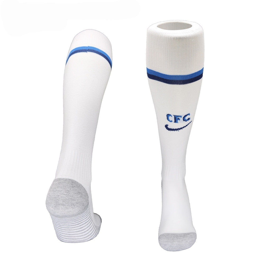 Chaussettes Chelsea Domicile de Le 12 -ème Maillot, en coton bleu avec logo du club, pour supporter le football.