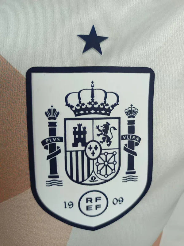 Maillot extérieur de l'Espagne 2025-2026, conçu par Le 12 -ème Maillot, avec logo et design officiel, vue de face.