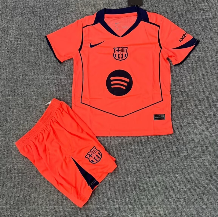 Ensemble pour enfant Barcelone 25/26, maillot Le 12ème, vêtement confortable et coloré pour garçon ou fille.