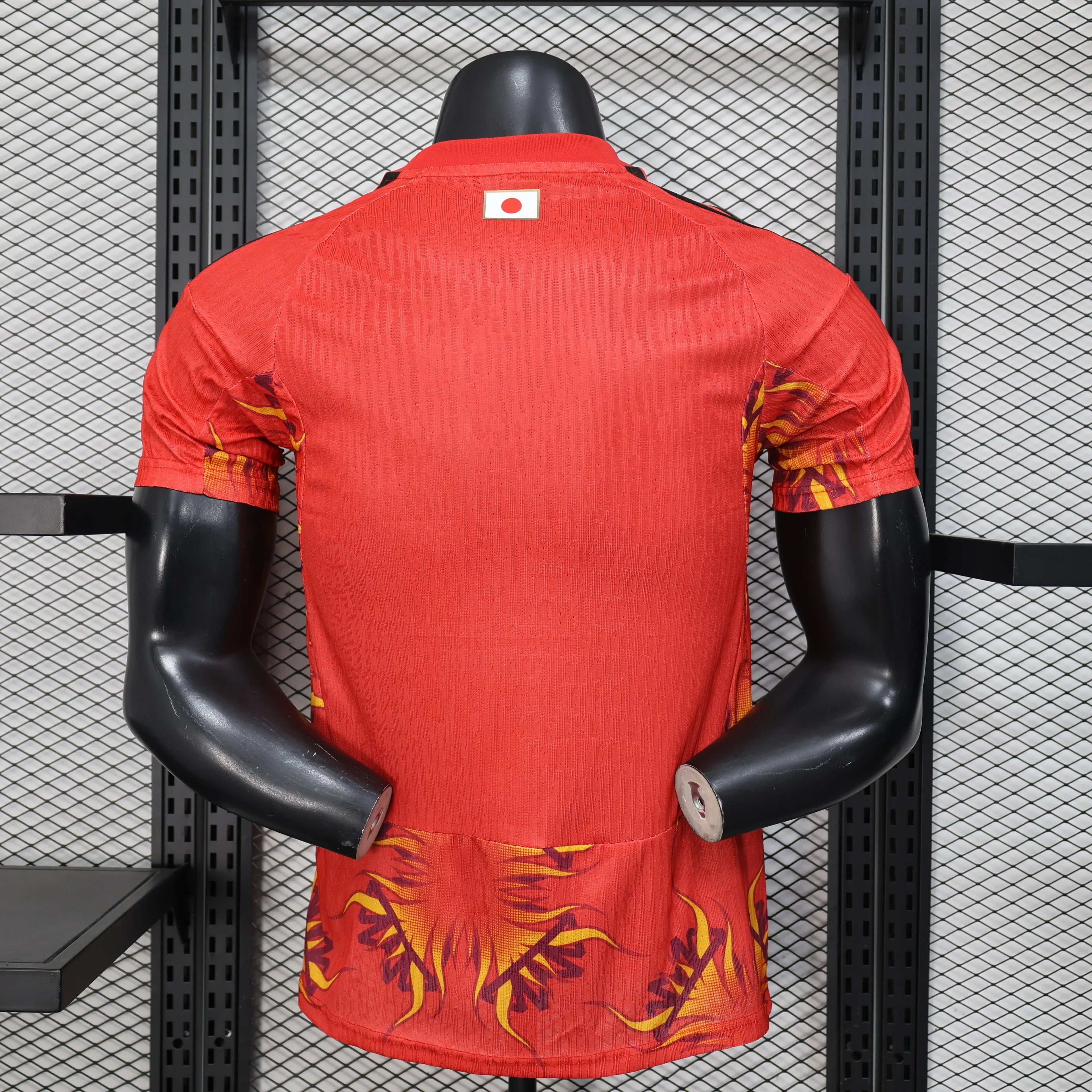 Maillot de gardien de but Japon Coupe du Monde 2026, marque Le 12 -ème Maillot, veste de sport orange avec détails bleus.