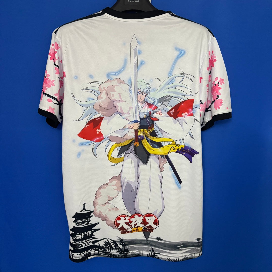 Maillot de baseball blanc Le 12 -ème Maillot pour enfants 25/26 avec design japonais anime, vue de face.