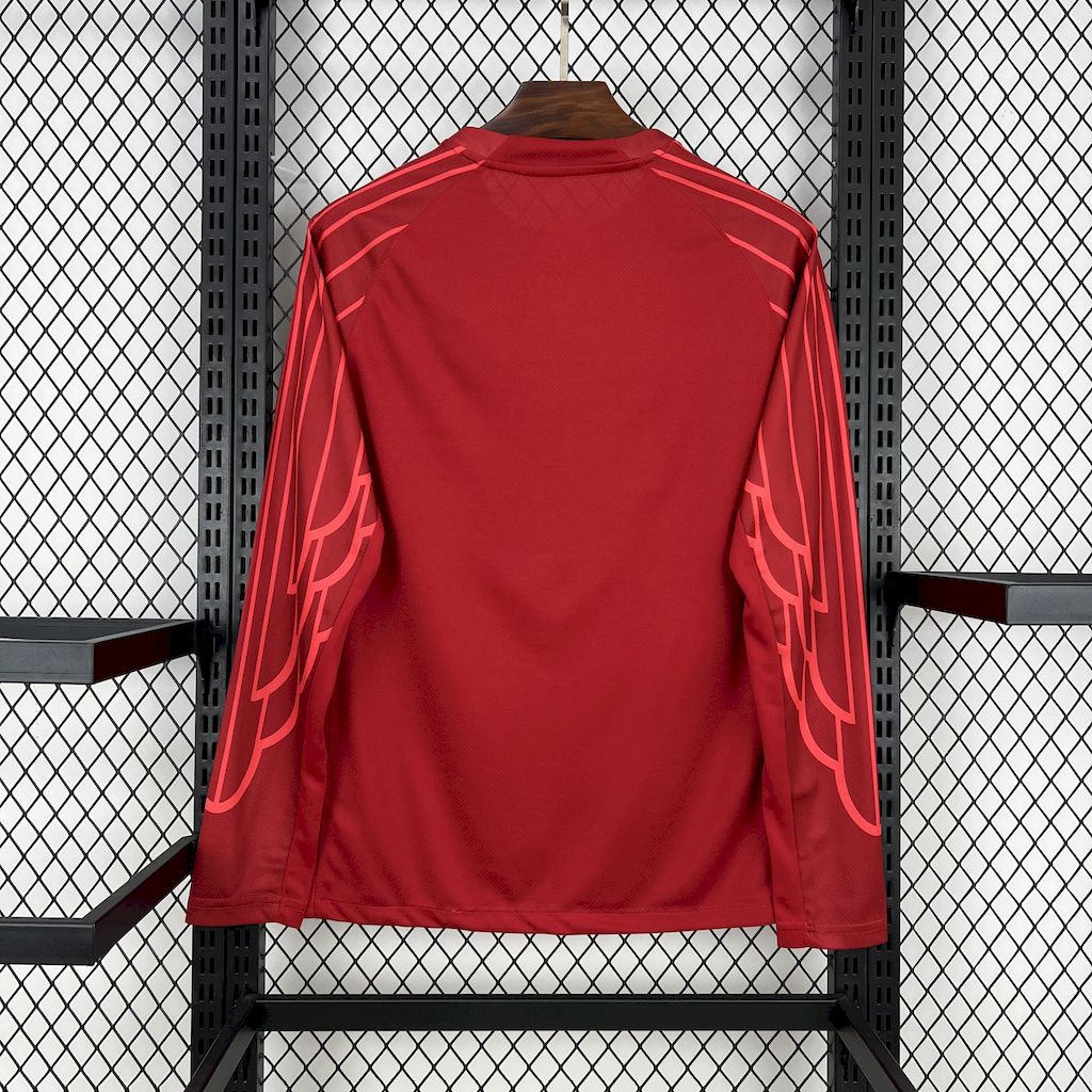 Maillot à manches longues PSG 2025/2026 Le 12 -ème Maillot, devant avec logo et détails du maillot de football.