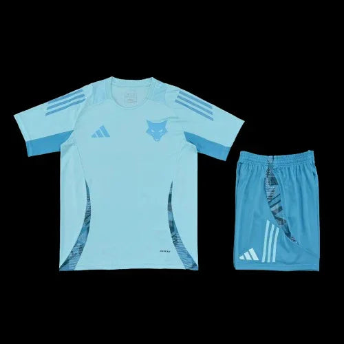 Ensemble Cruzeiro Le 12 -ème Maillot, maillot de football bleu et blanc avec logo de l'équipe, vue de face.