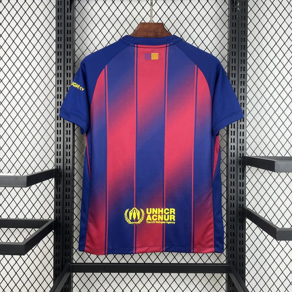 Maillot domicile spécial 2026 du FC Barcelone, marque Le 12 ème Maillot, vue de face avec logo et détails du design.
