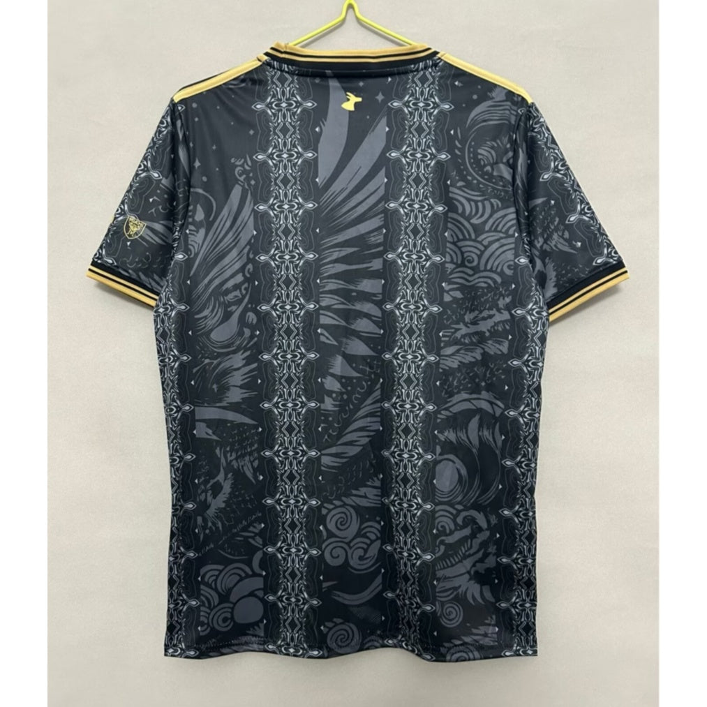 Maillot de football Argentine 25/26 noir Le 12 -ème Maillot, maillot spécial pour supporters, vue de face avec logo et détails noirs