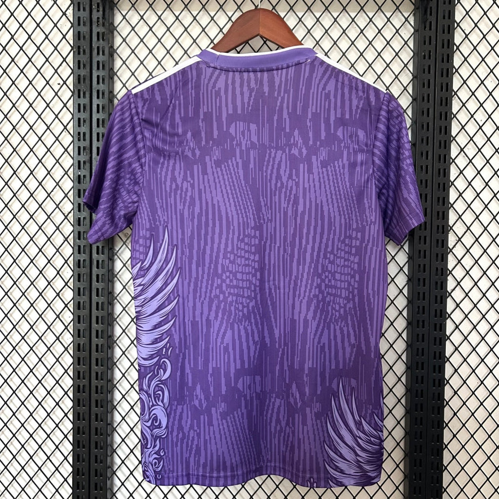 Maillot Liverpool violet pour enfants 25/26 ans, modèle spécial eagle, en tissu léger avec logo Le 12 -ème Maillot.