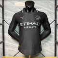Maillot de football Manchester City extérieur manches longues, modèle 25/26, marque Le 12 -ème Maillot, vue de face.