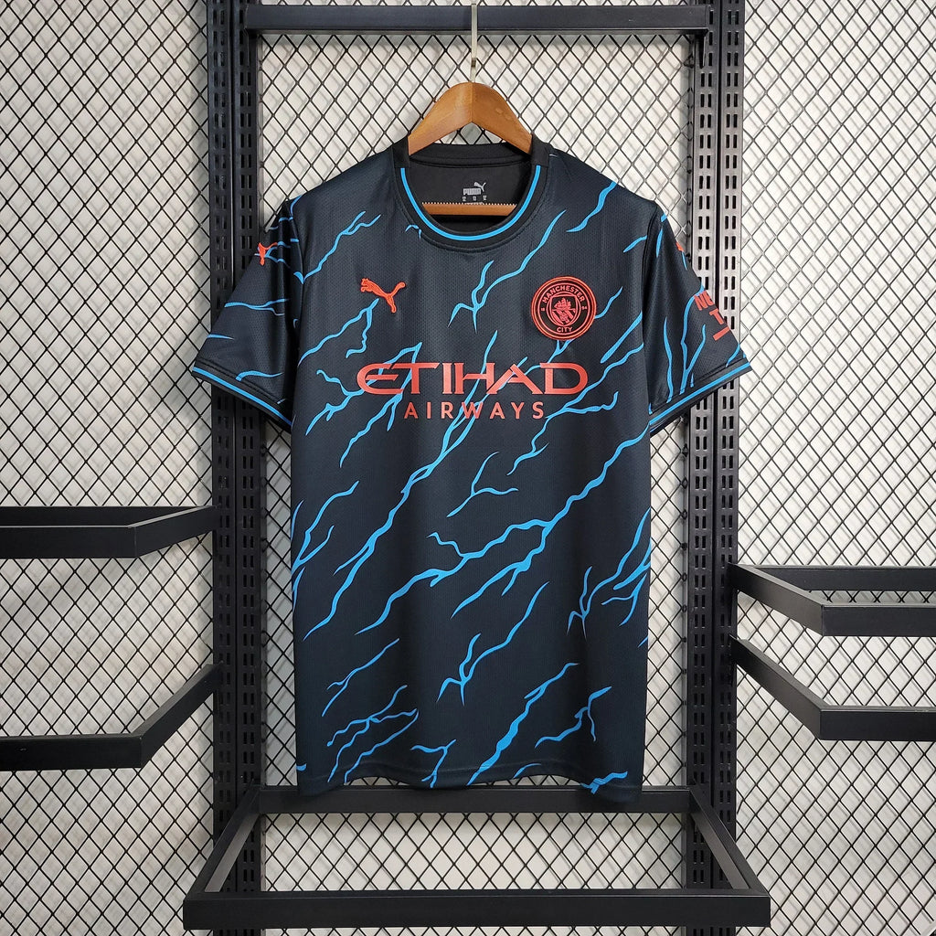 Maillot Manchester City saison 2023-2024 édition spéciale, maillot de football Le 12-ème Maillot, devant avec logo et design unique