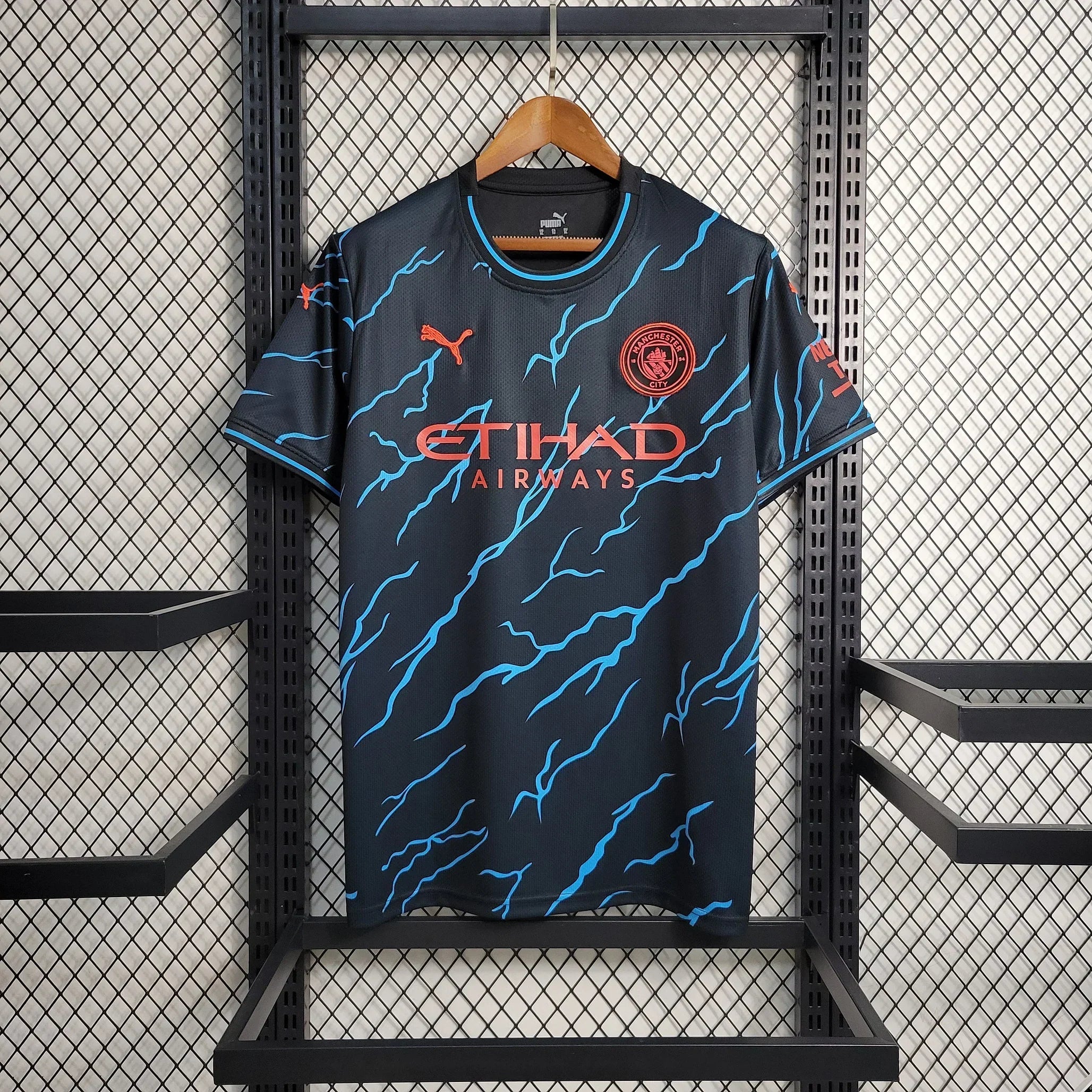 Maillot Manchester City saison 2023-2024 édition spéciale, maillot de football Le 12-ème Maillot, devant avec logo et design unique